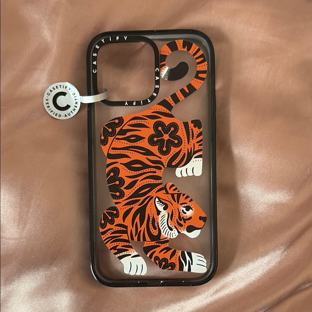 Casetify Black and Orange Tiger Phone Case